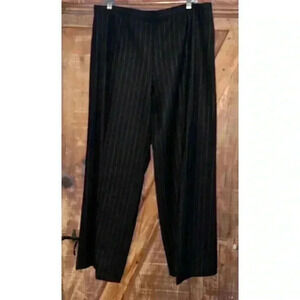 NWT Piazza Sempione amandine side zip trousers black pinstripe IT 50 US 14